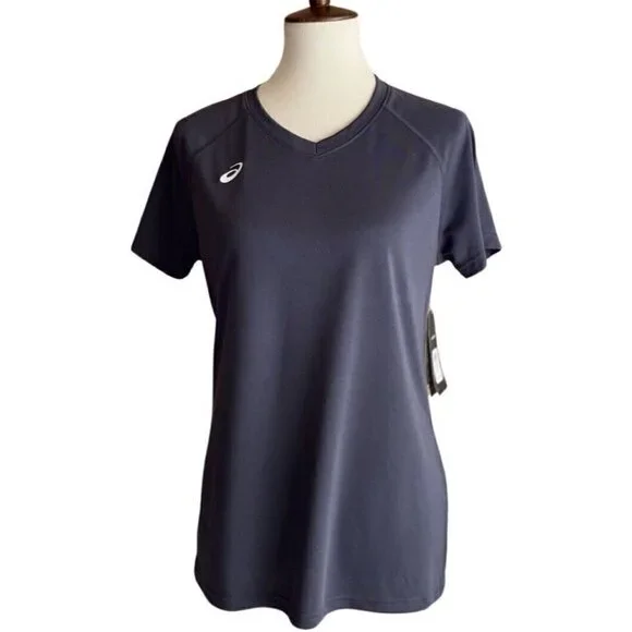Asics Womens Circuit 8 Short Sleeve Athletic Jersey Shirt Top - Picture 2 of 15